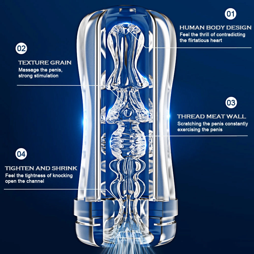 Honey - Male Masturbator Cup Soft Pussy Sex Toys Transparent Vagina Adult Vacuum Pocket Cup