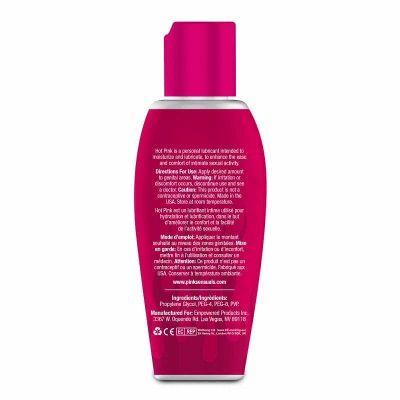 Hot Pink Warming Lubricant for Women - 2.8 Oz. 80 ml