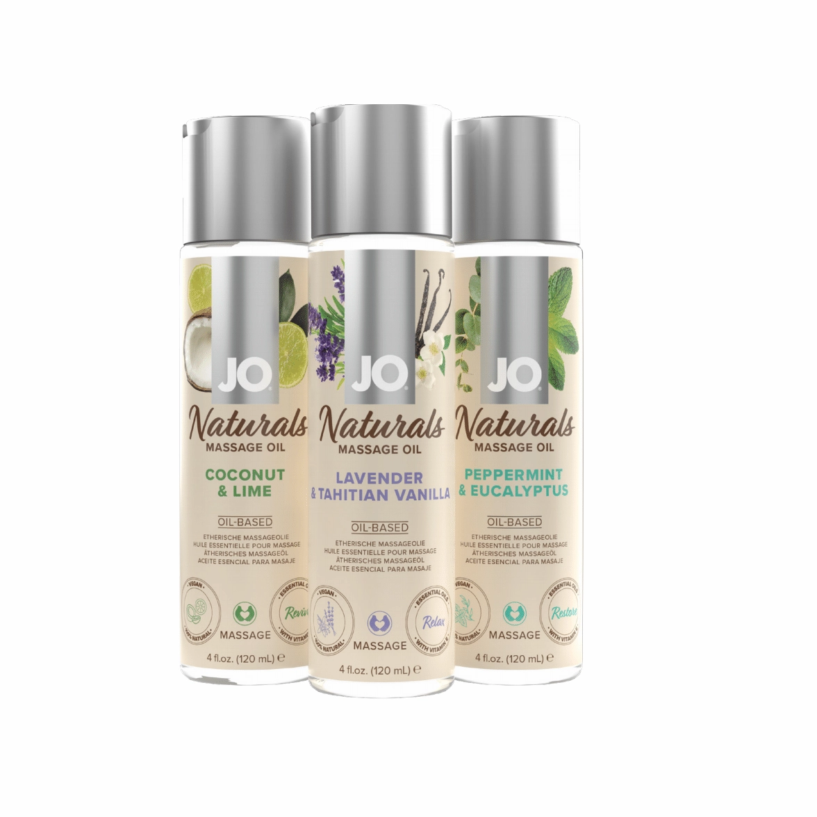 JO Naturals Lavender Tahitian Vanilla Massage Oil