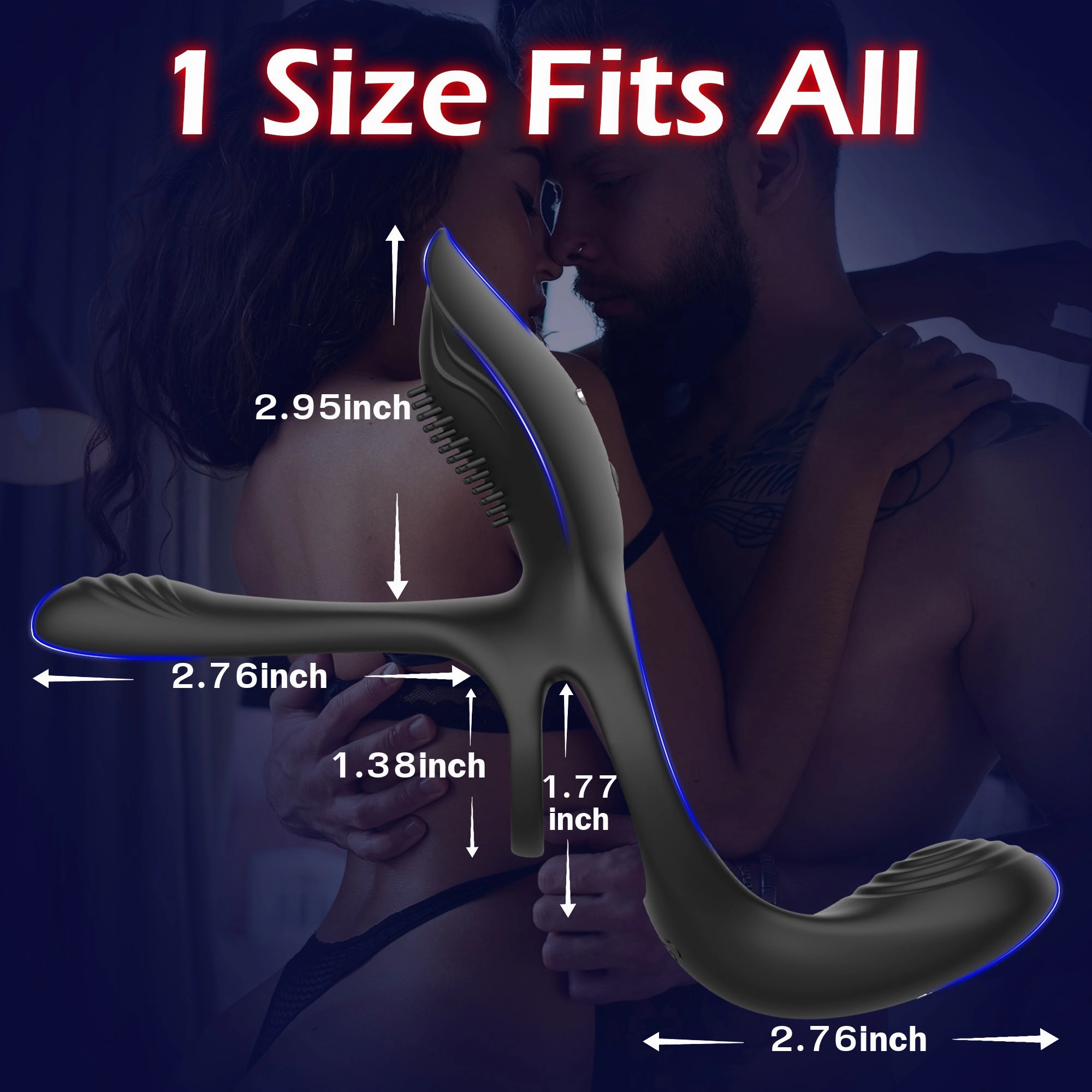 KERERO 3 in 1 Vibrating Penis Ring with 10 Modes