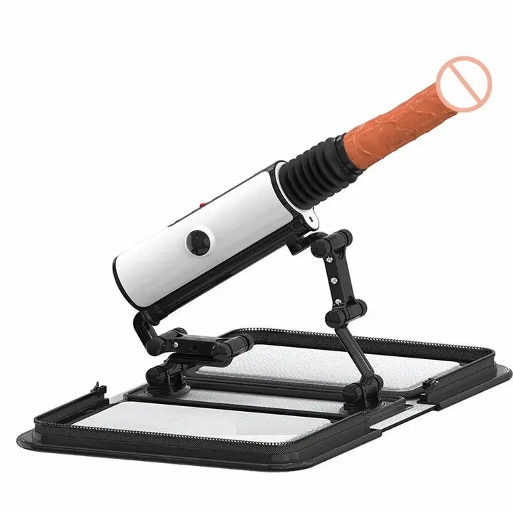 Leather Female Masturbation Machine with Dildos - Sex Toy for Women