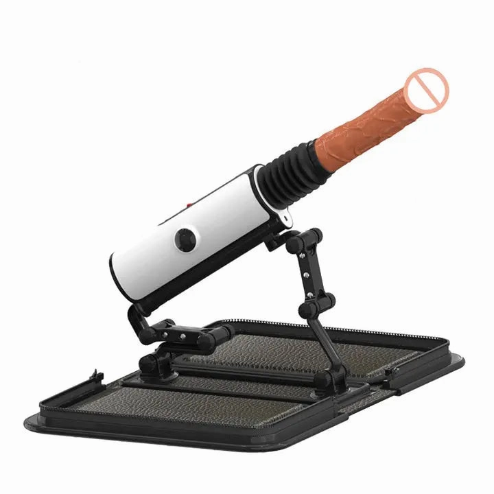 Leather Female Masturbation Machine with Dildos - Sex Toy for Women
