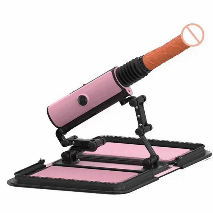 Leather Female Masturbation Machine with Dildos - Sex Toy for Women