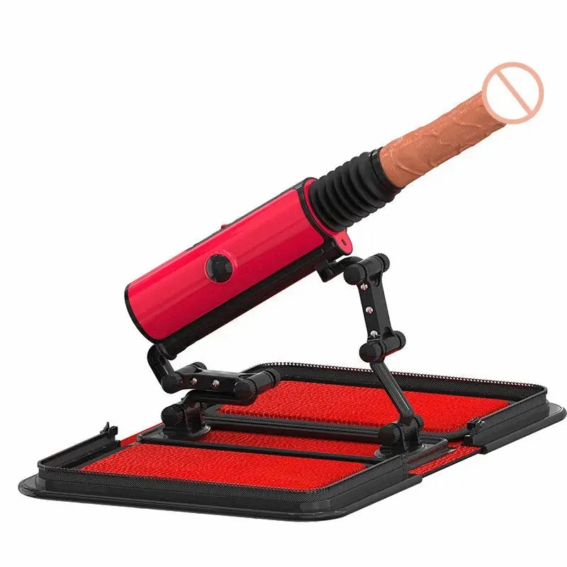 Leather Female Masturbation Machine with Dildos - Sex Toy for Women