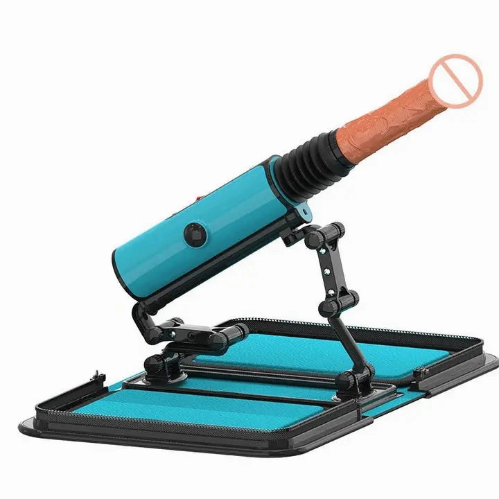 Leather Female Masturbation Machine with Dildos - Sex Toy for Women