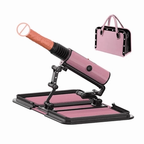 Leather Female Masturbation Machine with Dildos - Sex Toy for Women