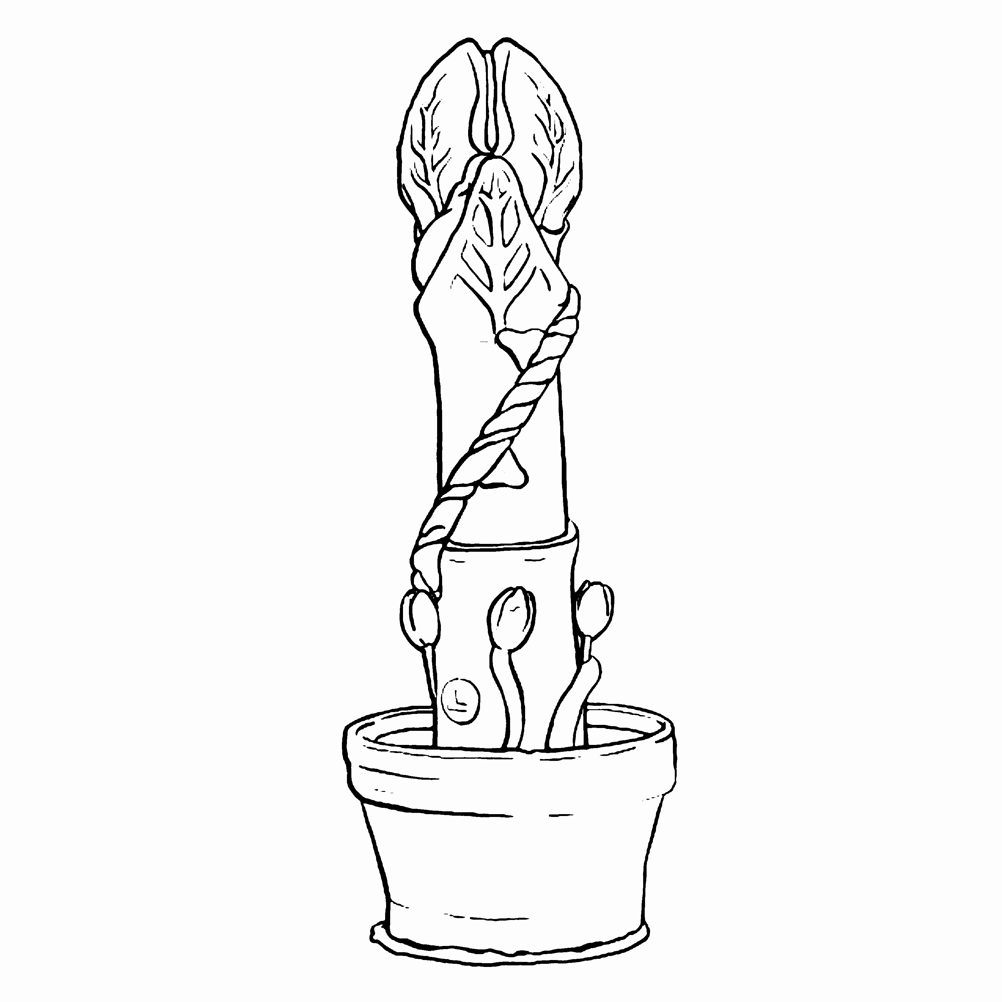 Line Art for Aubrey the Plant