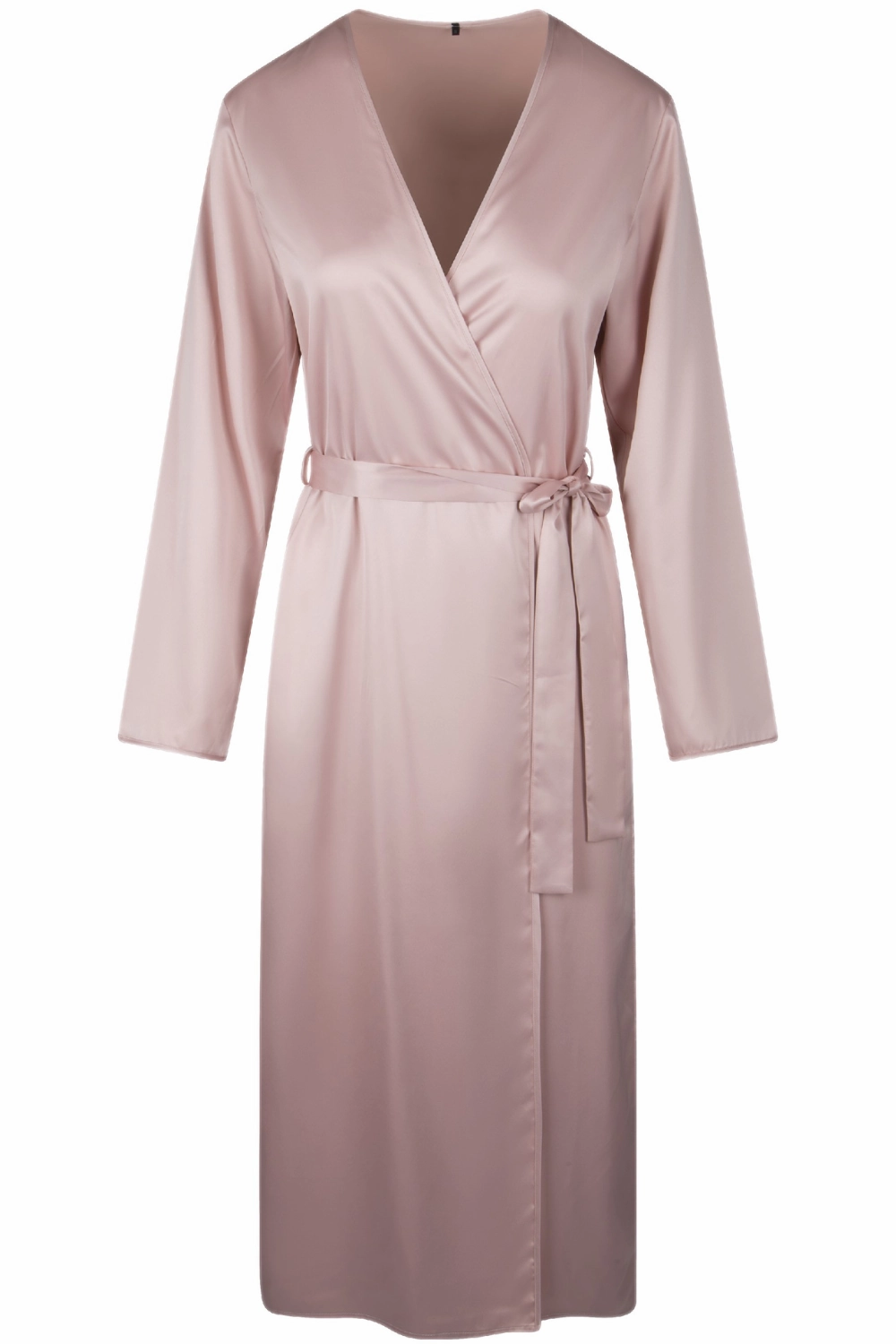 Long Satin Kimono Rose Smoke