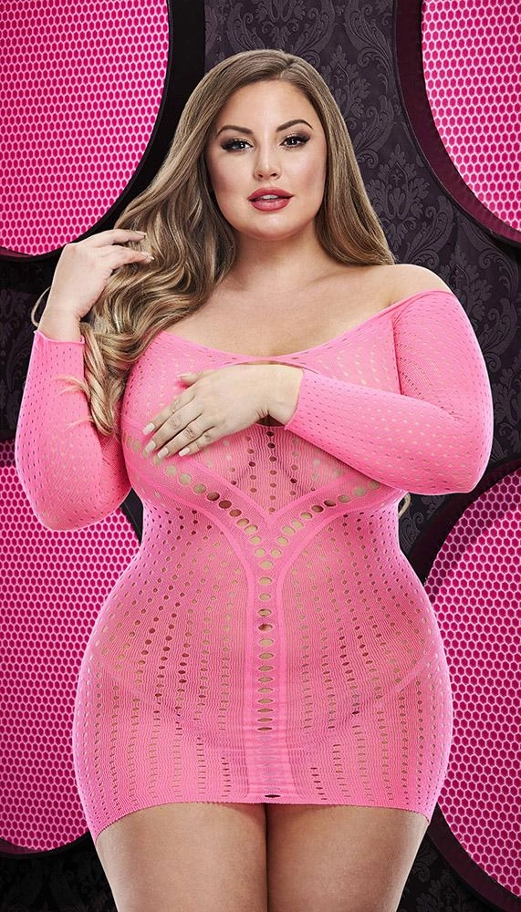 Long Sleeve Keyhole Mini Dress