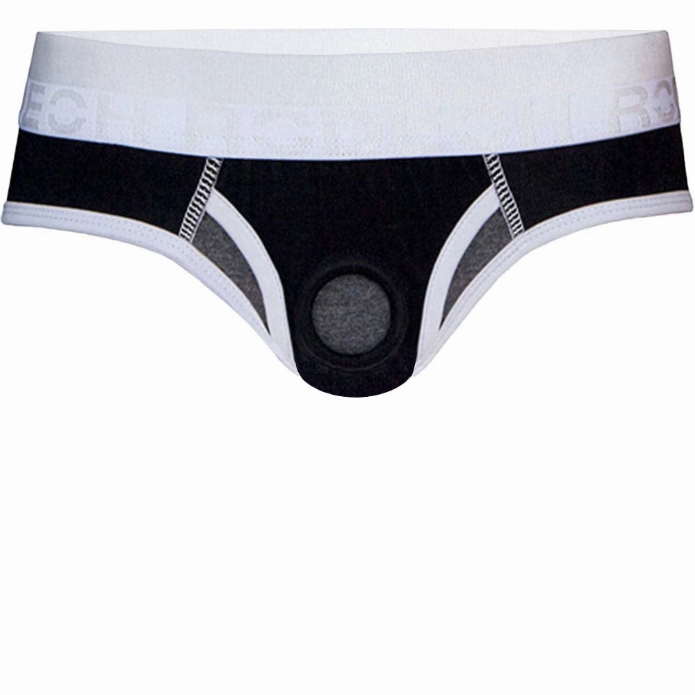 Low Rise Brief  Harness - Black & Gray Marle