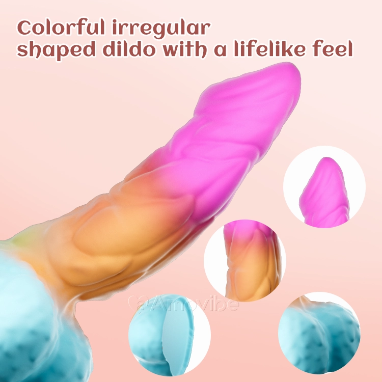 Monster Dildo - Colorful Realistic Silicone Dildo with Strong Suction Cup