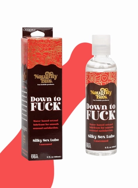 Naughty Bits DOWN TO FUCK Silky Water-Based Sex Lube or Smooth Sensual Satisfaction 118ml