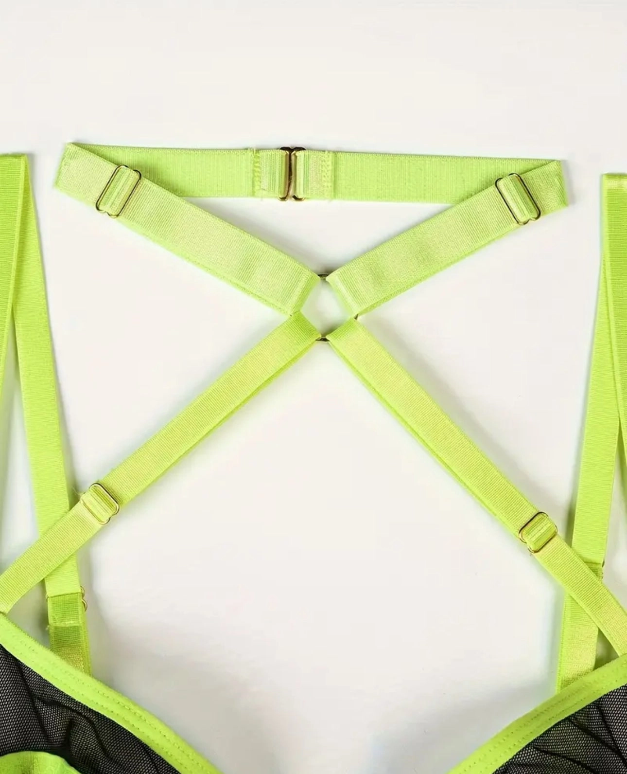 Naughty Neon Glow Lingerie with Garters