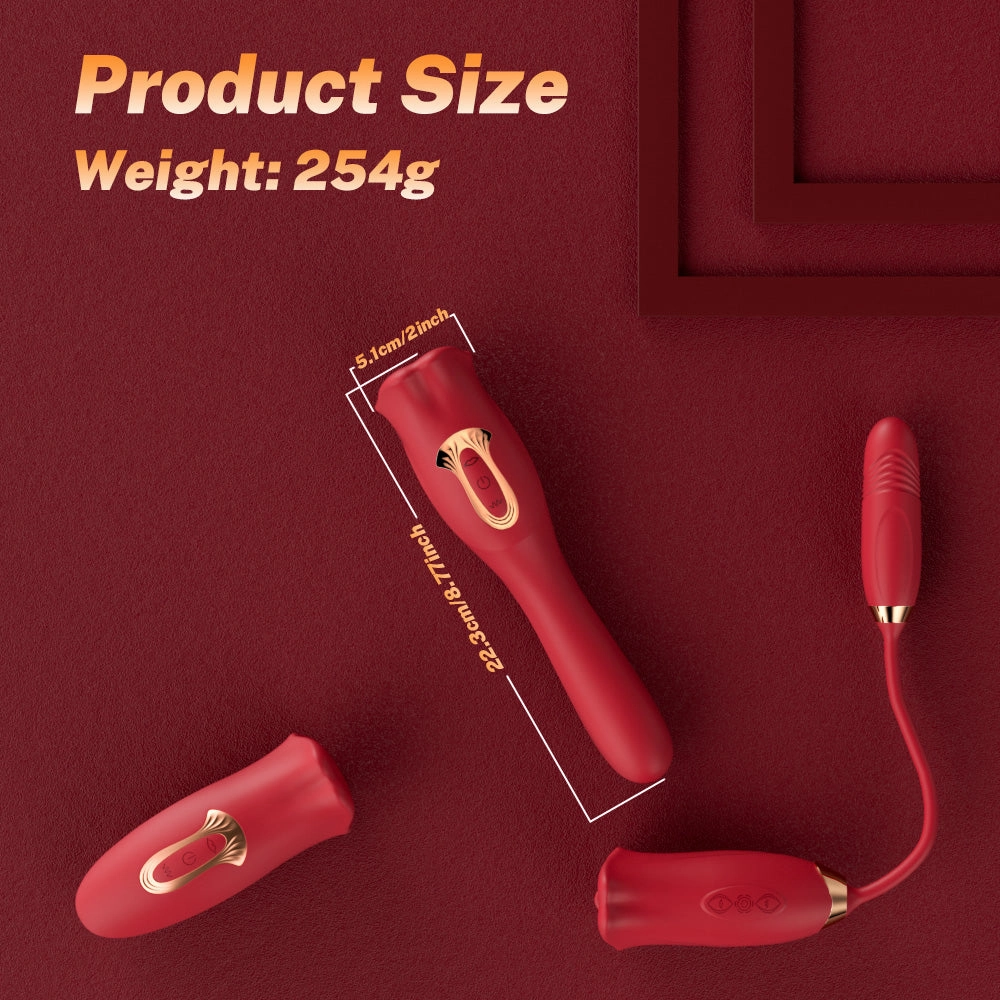 Nibbler 2-Biting Mouth Vibrating Tongue Clit Stimulator G-spot Vibrator