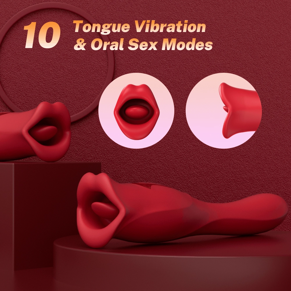 Nibbler 2-Biting Mouth Vibrating Tongue Clit Stimulator G-spot Vibrator