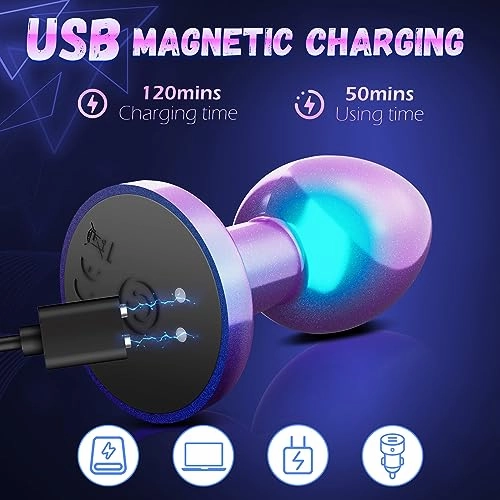 NobleSen - Vibrating Butt Plug with Metallic Finishing