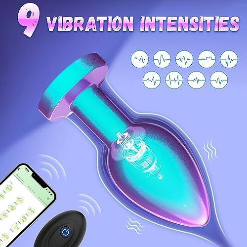 NobleSen - Vibrating Butt Plug with Metallic Finishing