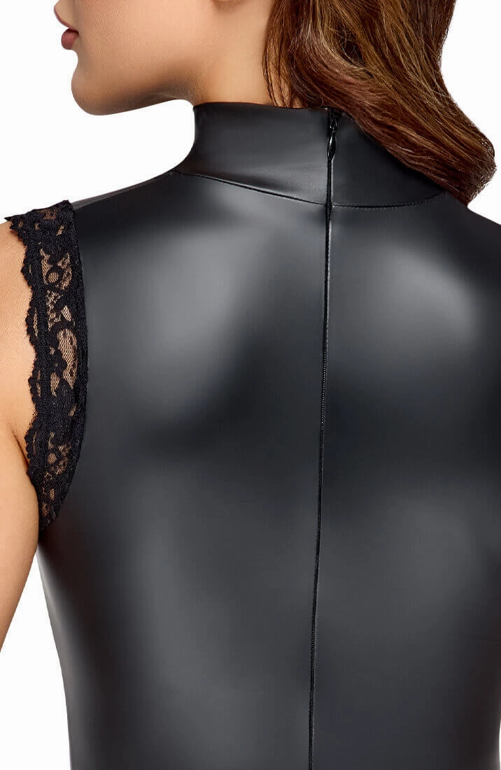 Open-cup bondage bodysuit with restraints - Power Exchange