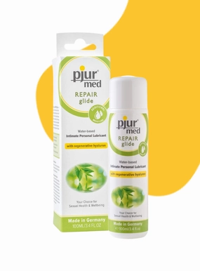 pjur med REPAIR Repairing Water Based Personal Lubricant With Regenerative Hyaluron For Dry And Stressed Vaginal Mucosa 100ml