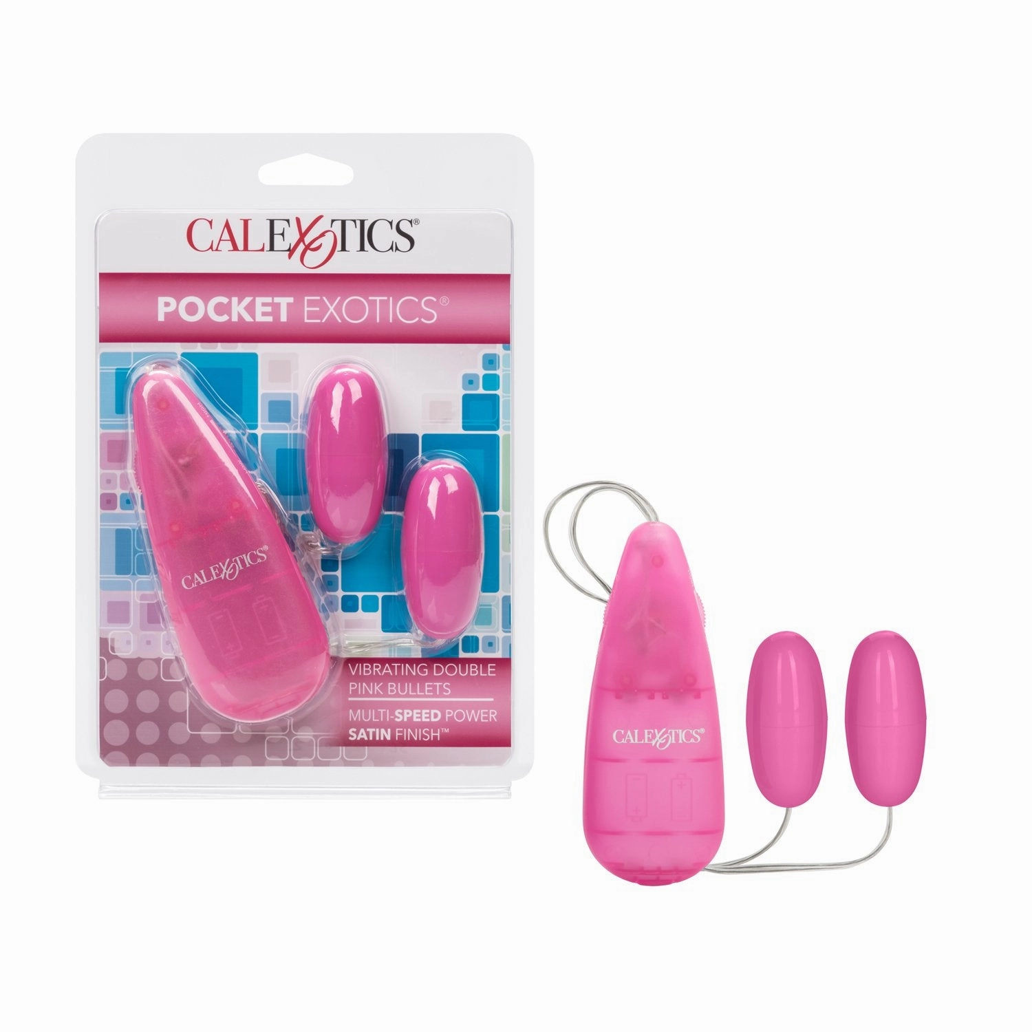 Pocket Exotics Vibrating Double Pink Bullets