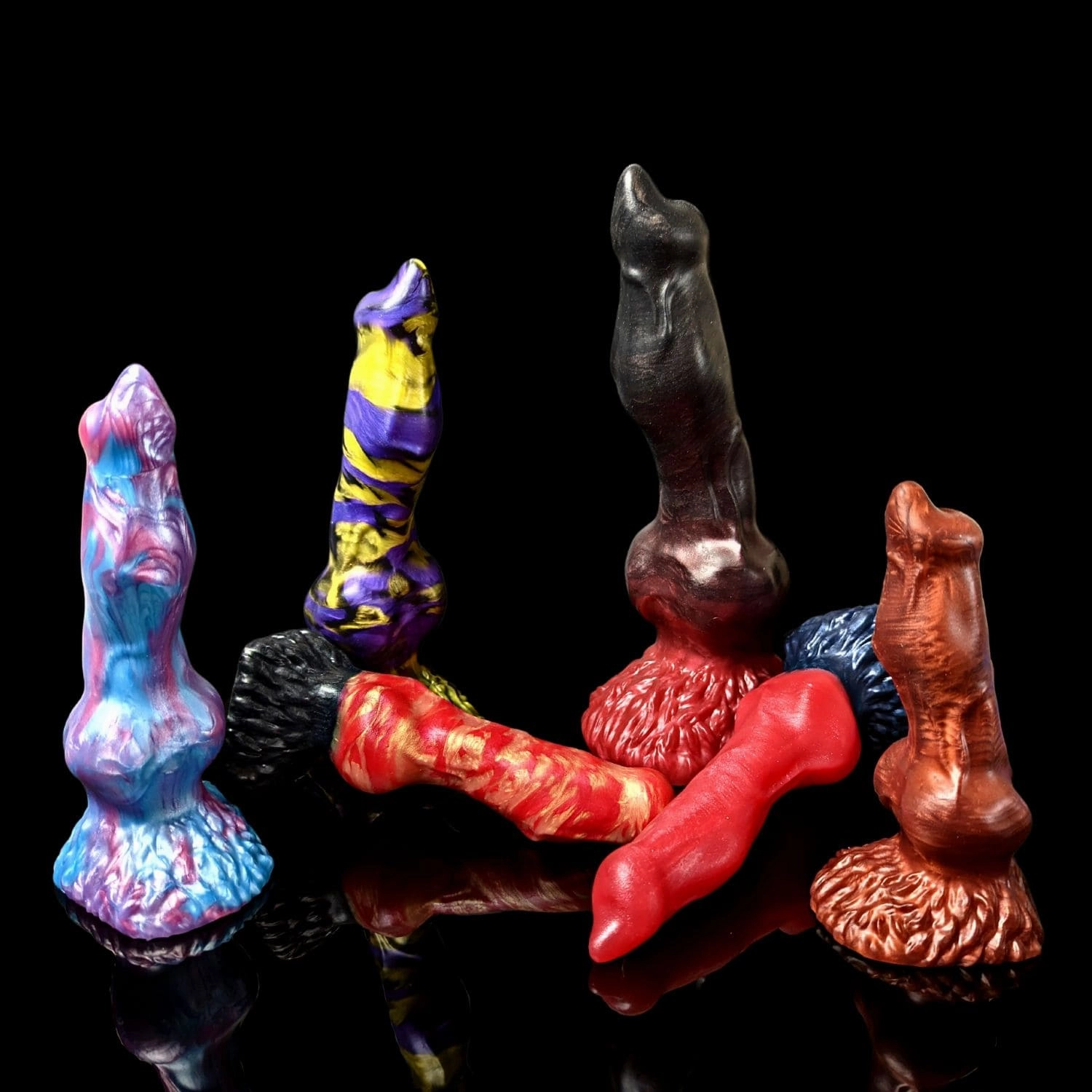 Premade XL Cerberus - Split with Blend Rainbow Colors upper and Sparkle White base - Classic Firmness