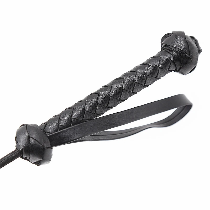 Premium Leather Bondage Whip Collection Cosplay Riding Flog Wrist Strap BDSM Play