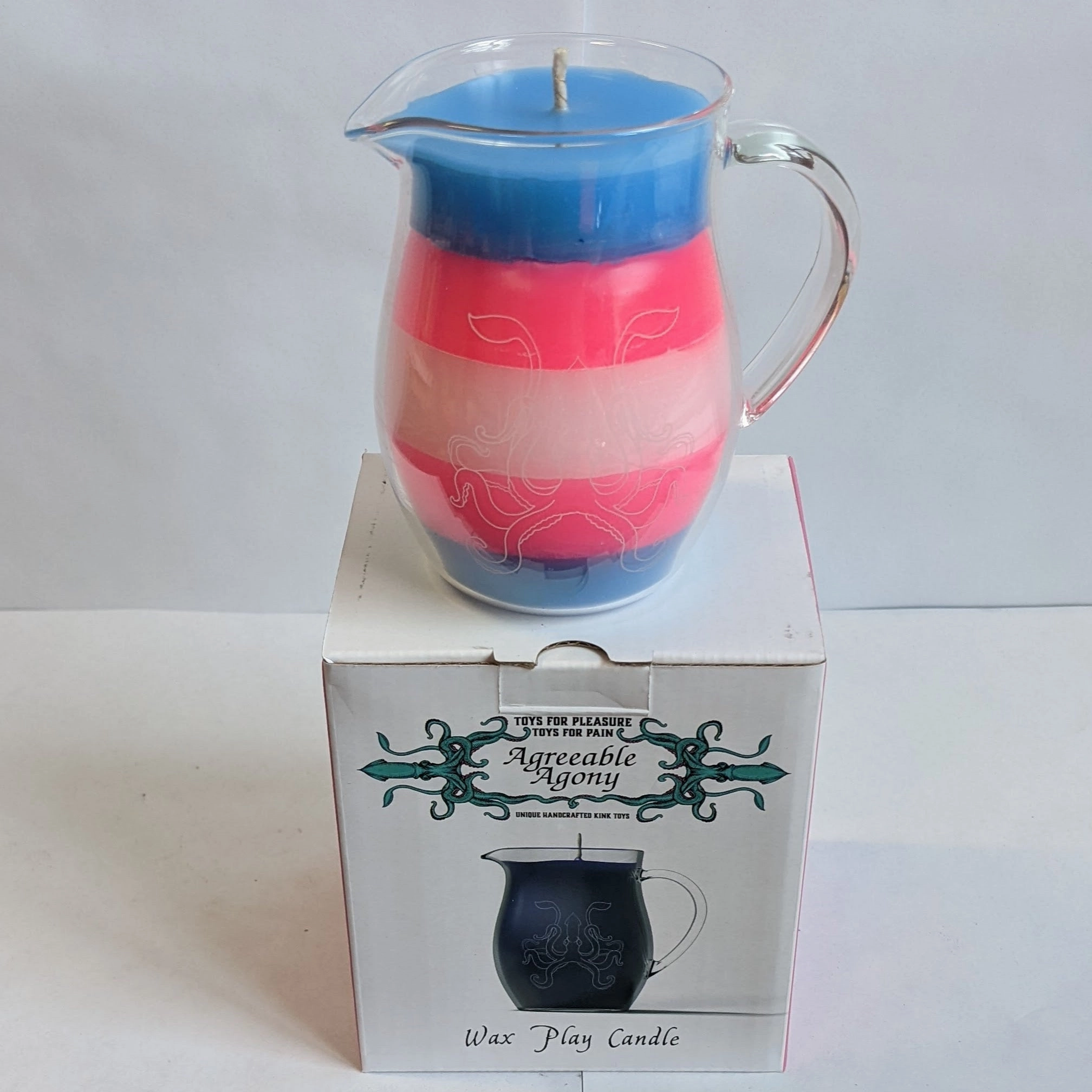 Pride flag in a Jar Wax Play Candle - Low Temp - Unscented - Pitcher Candle