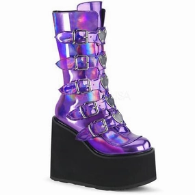 Purple Metallic Boots