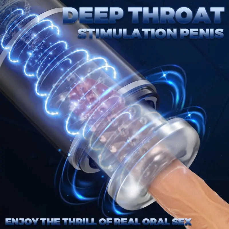Quusvik Automatic Masturbation Device for Men - Rotating Telescopic Oral Sex Simulator