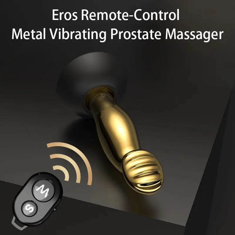 Quusvik Gold-Plated Wireless Prostate Massager with Remote - Deluxe Anal Plug