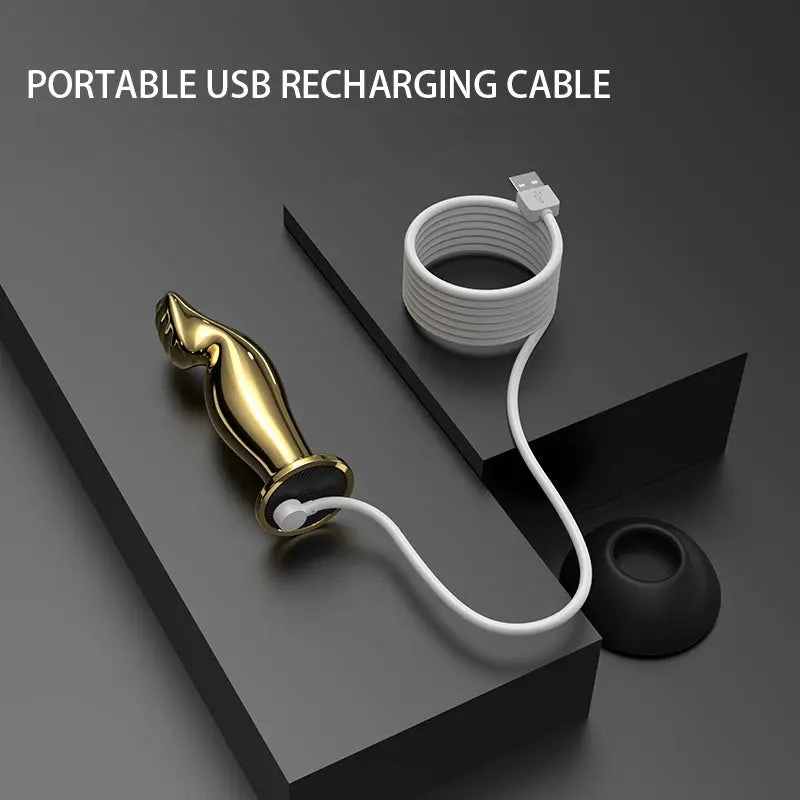Quusvik Gold-Plated Wireless Prostate Massager with Remote - Deluxe Anal Plug