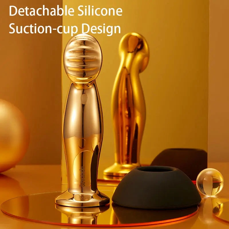 Quusvik Gold-Plated Wireless Prostate Massager with Remote - Deluxe Anal Plug