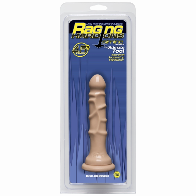 Raging Hard-Ons Slimline With Suction Cup - 4.5 Inch Dong