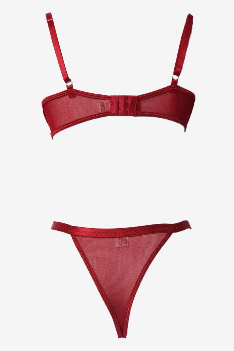 Red Lace Lingerie Set