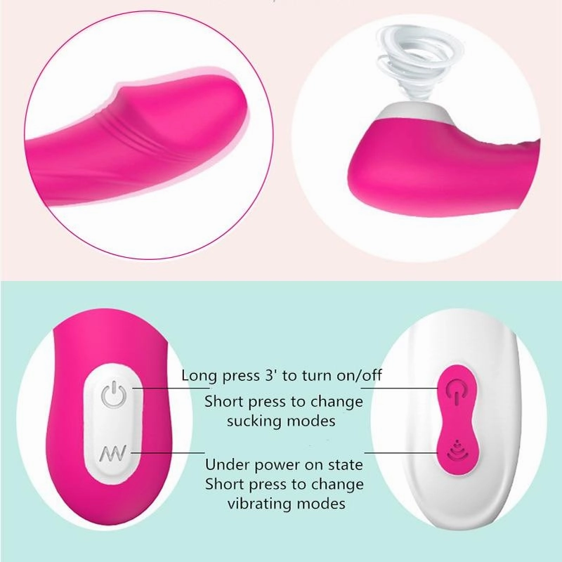 Remote Control Sucker Vibrator