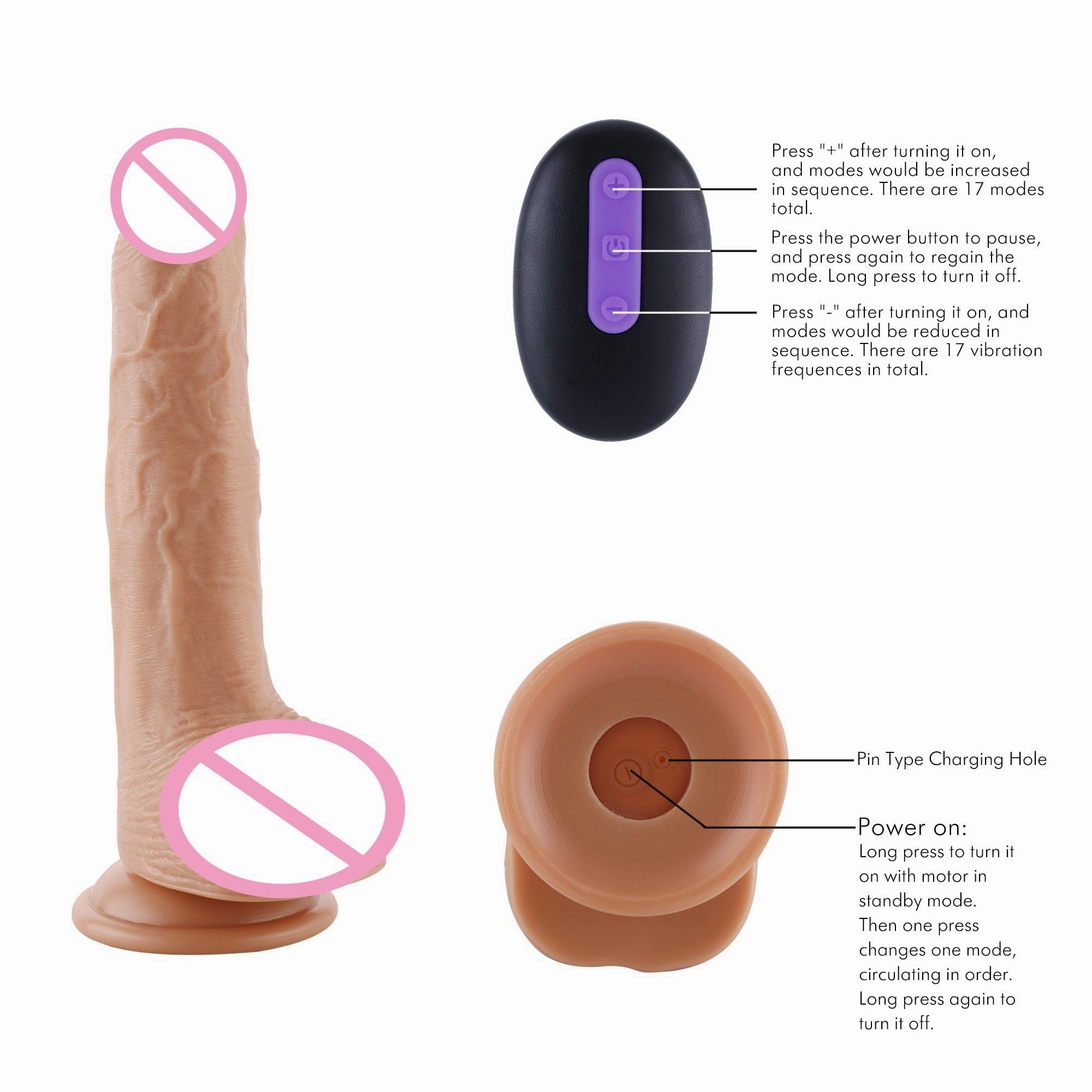 Remote Control Thrusting Dildo