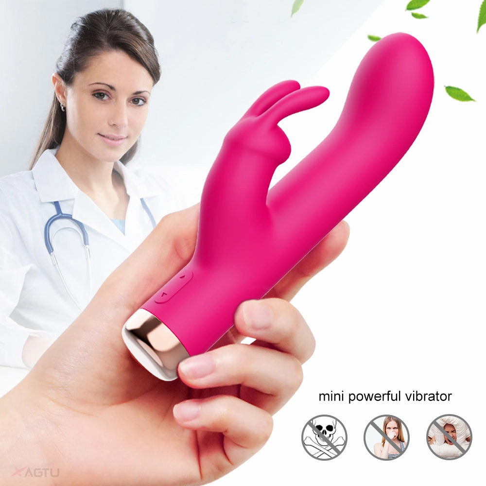 Rollei-Powerful Rabbit Vibrator for Women Clitoris Stimulator G Spot Mini Dildo