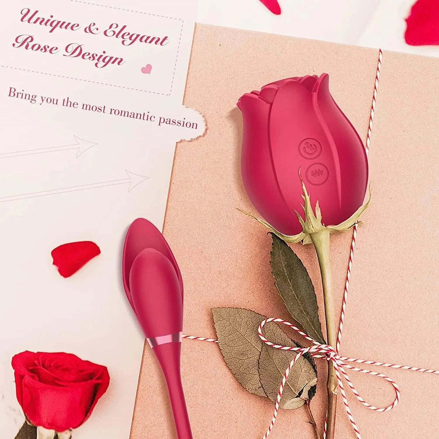 Rose Sucking Vibrator Suction, Thrusting & Vibrating Clit Stimulator G-Spot