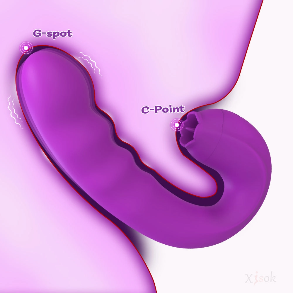 Ryan-Tongue Licking Vibrator With Rotating Dildo G Spot Vibrator