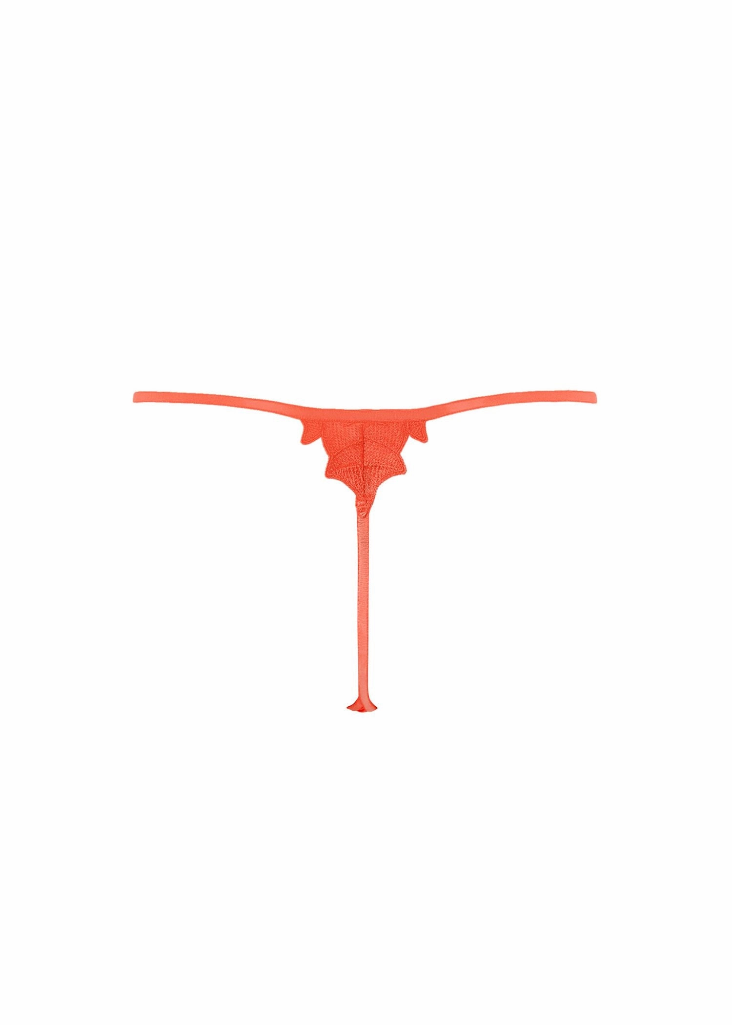 Serenity Thong (Hot Coral/Sheer)