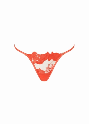 Serenity Thong (Hot Coral/Sheer)