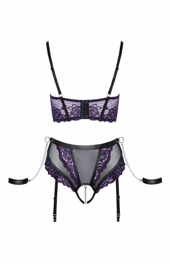 Shelf bra & panty with restraints - Secret Encounter