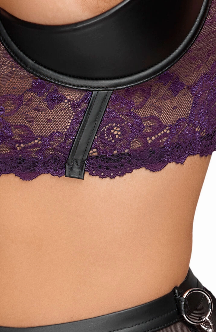 Shelf bra & panty with restraints - Secret Encounter