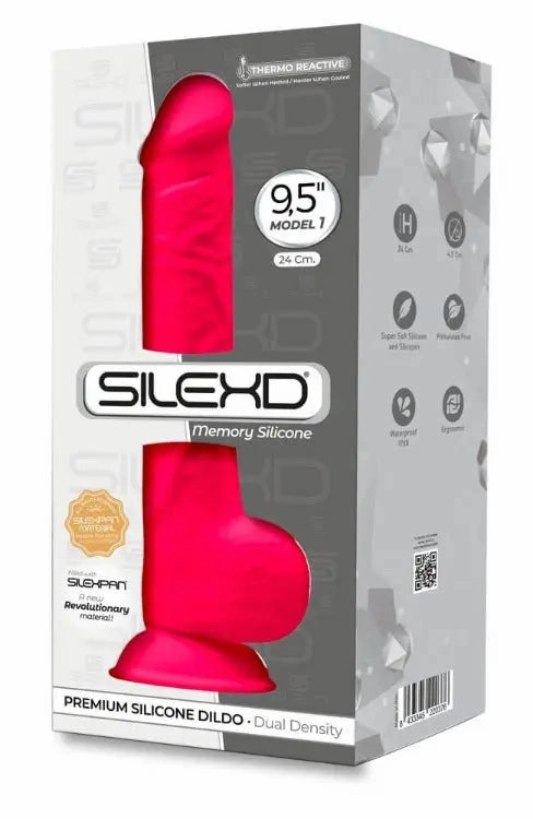 SilexD - Dual Density Memory Silicone Premium Pink Dildo 9.5