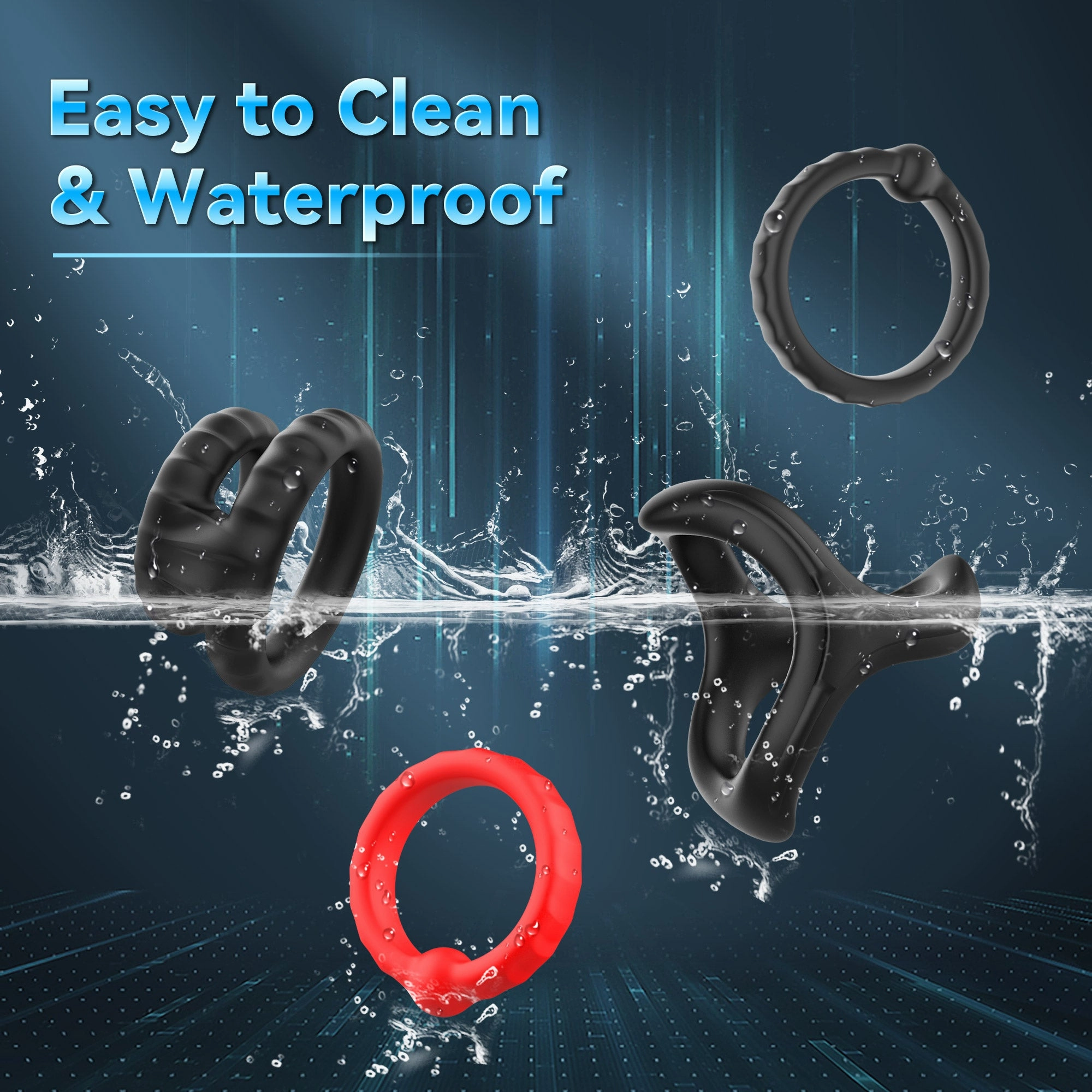 Silicone Penis Ring Set Sex Toys for Men, Amortoy 10 PCS Men’s Cock Rings Penis Sleeve Shaft for Erection Enhancing, Soft Stretchy Male Sex Toys, Adult Toys for Couples Pleasure