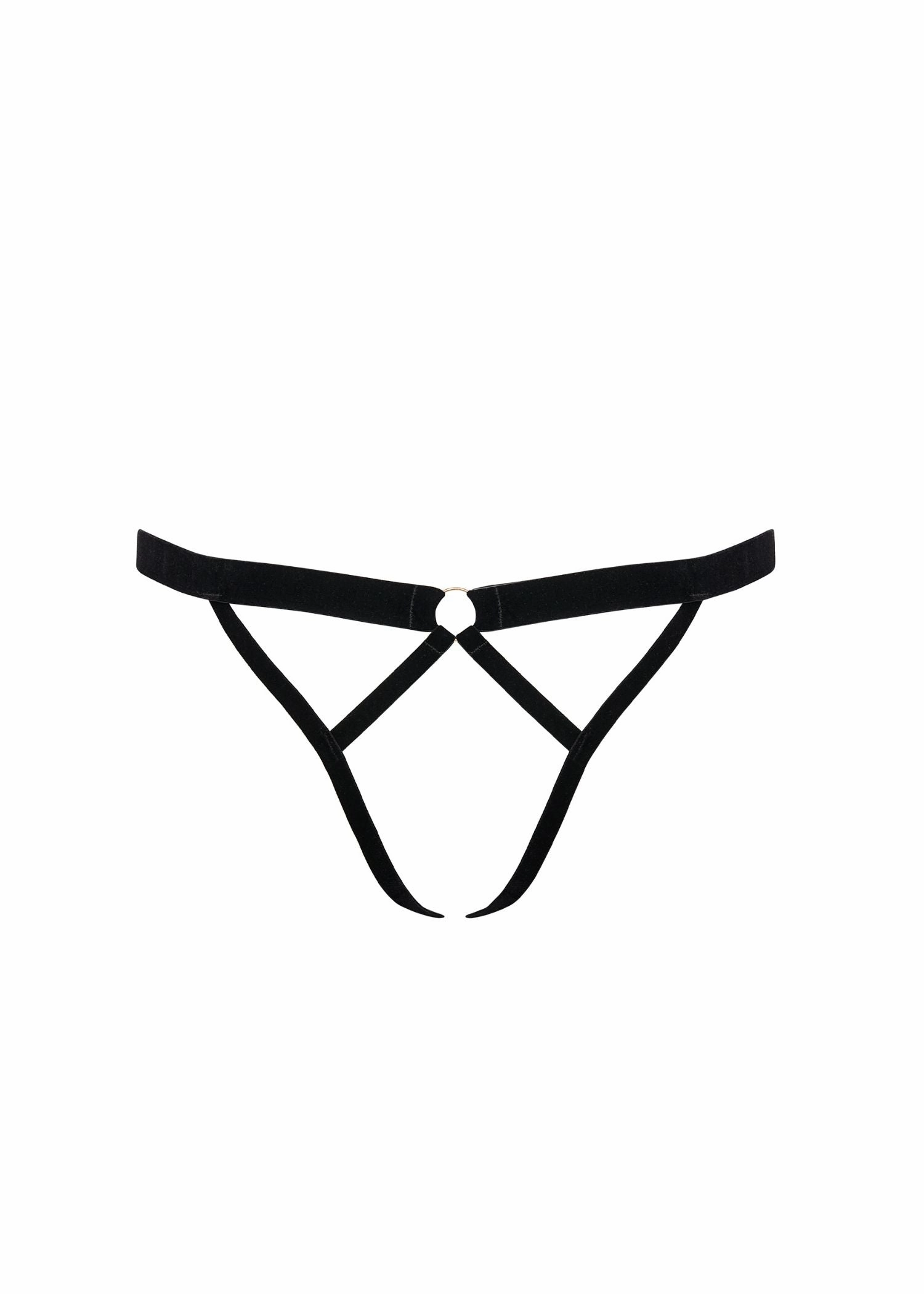 Simone Ouvert Panty (Black / Gold)