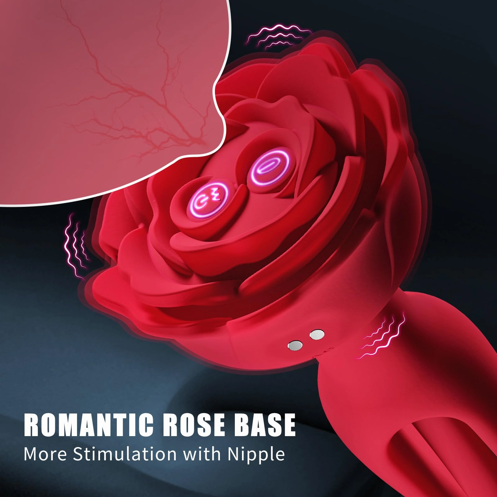 SirenVibe - Vibrating & Flapping Rose Butt Plug