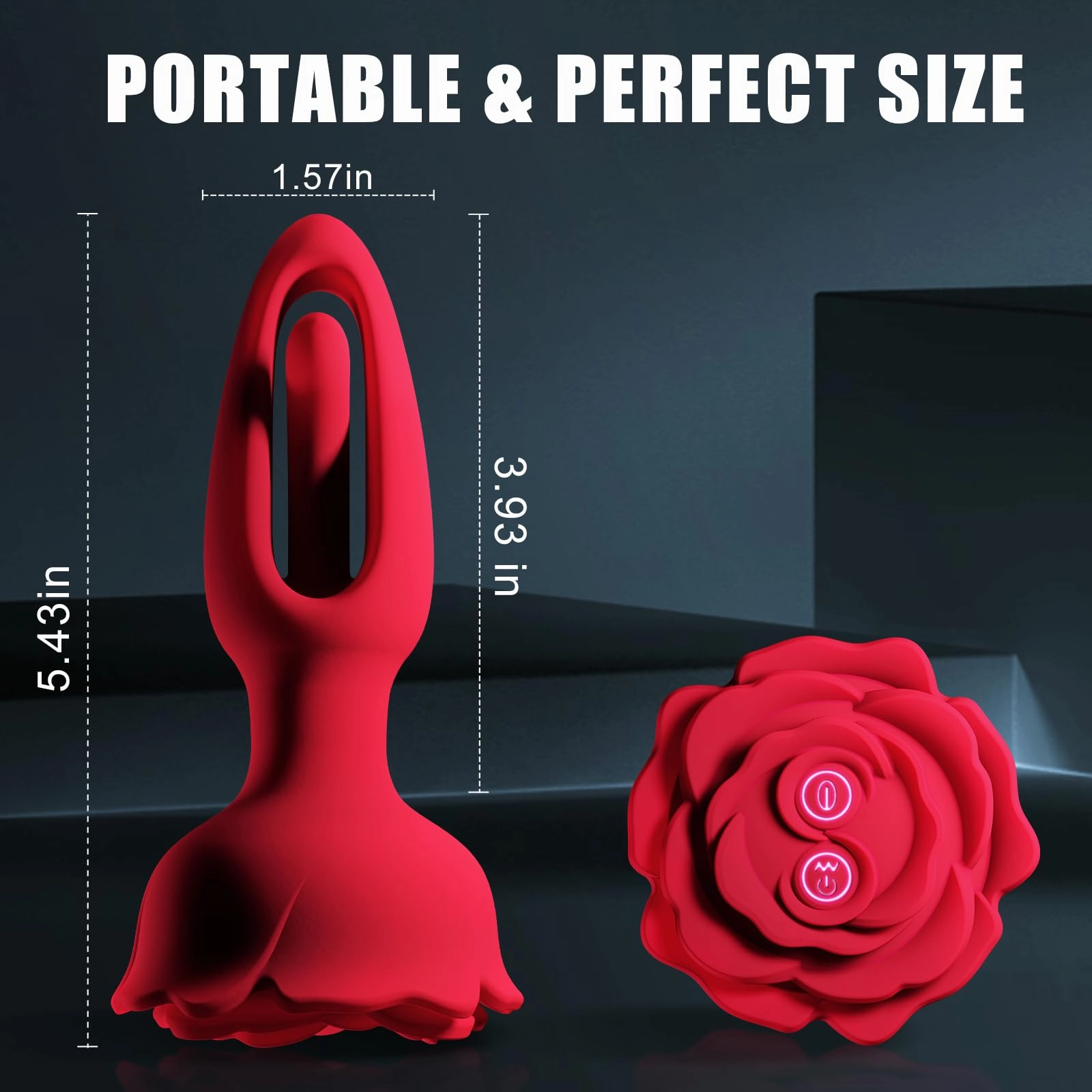 SirenVibe - Vibrating & Flapping Rose Butt Plug