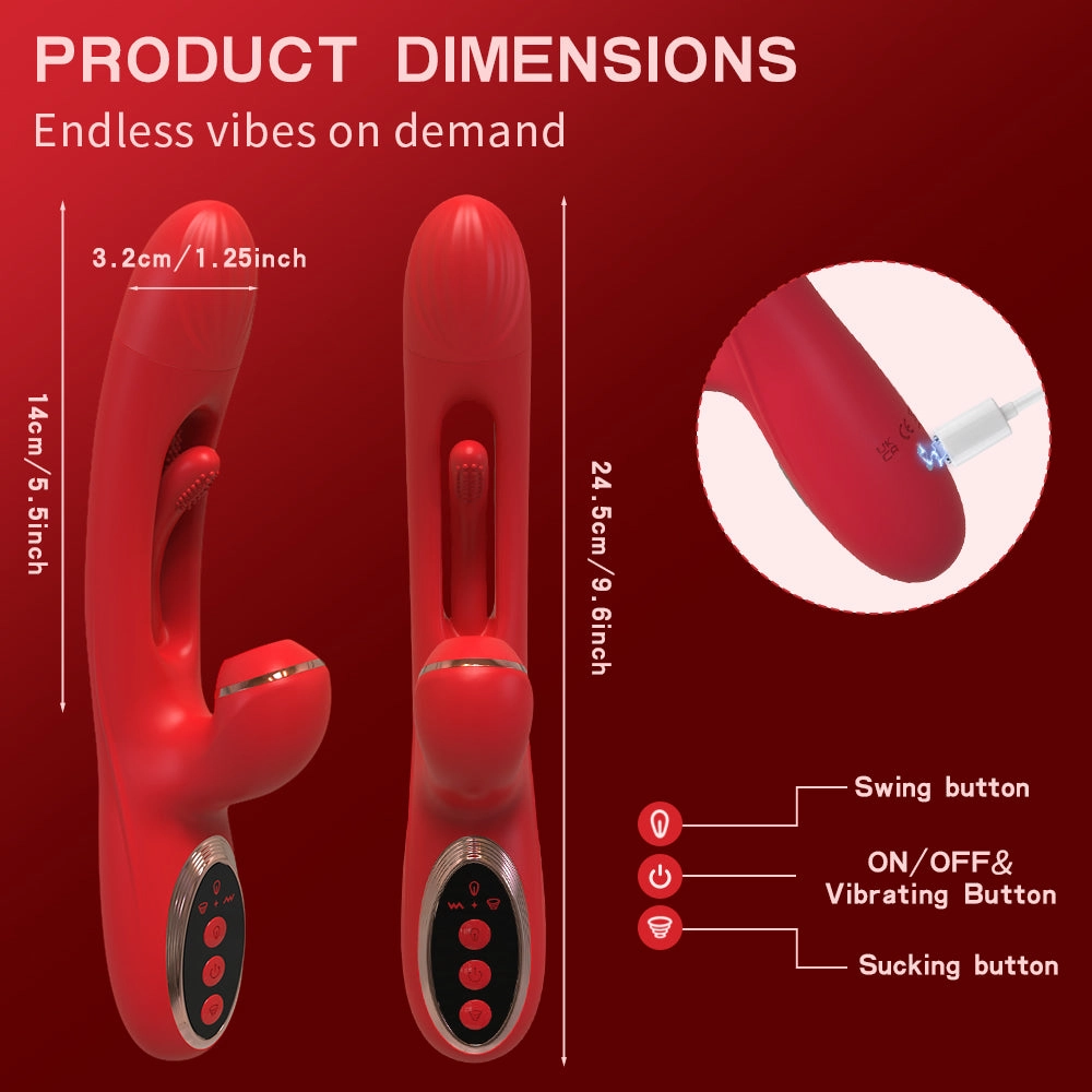 Skerry - Vibrating and Tapping Vibrator with Clit Sucker for Women Pleasure