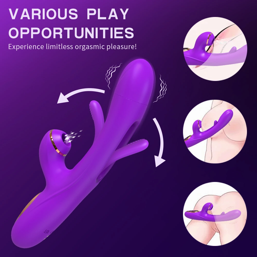Skerry - Vibrating and Tapping Vibrator with Clit Sucker for Women Pleasure